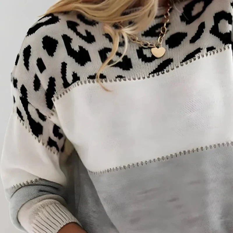 Suéter elegante de leopardo